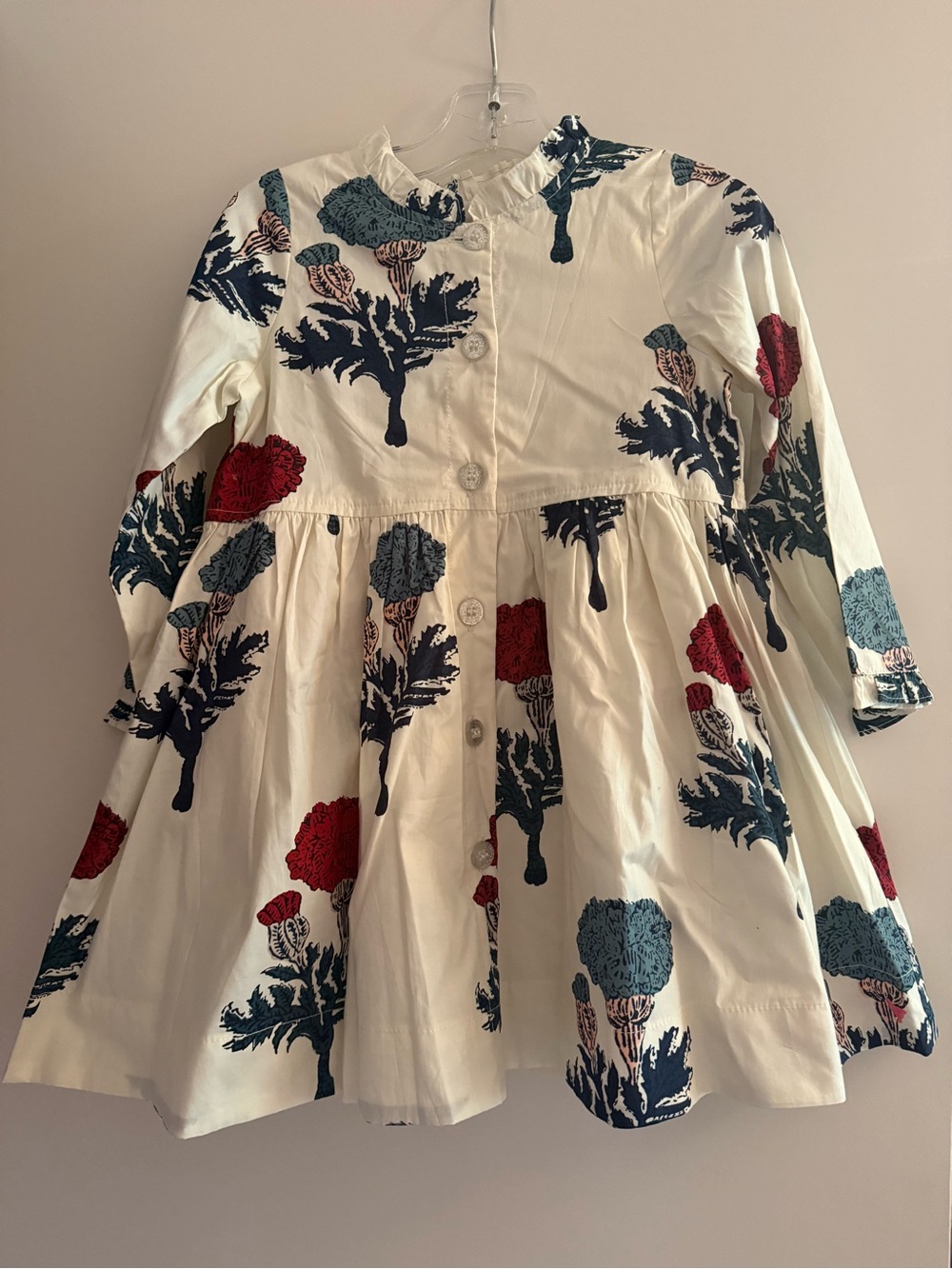 PINK CHICKEN Girls Floral Long Sleeve Dress - Size 3T